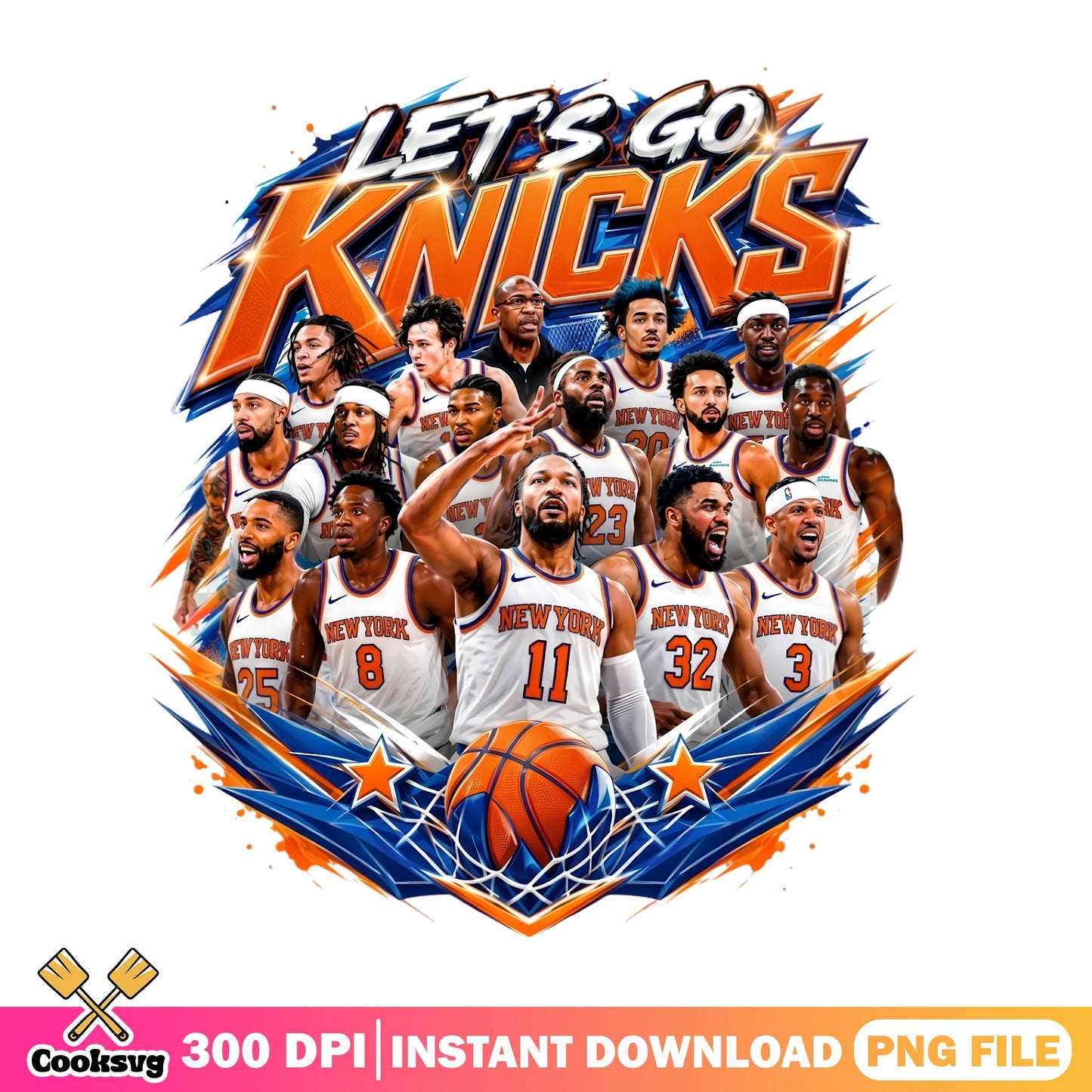 New York Knicks NBA Team PNG, Lets Go Knicks PNG, Basketball PNG