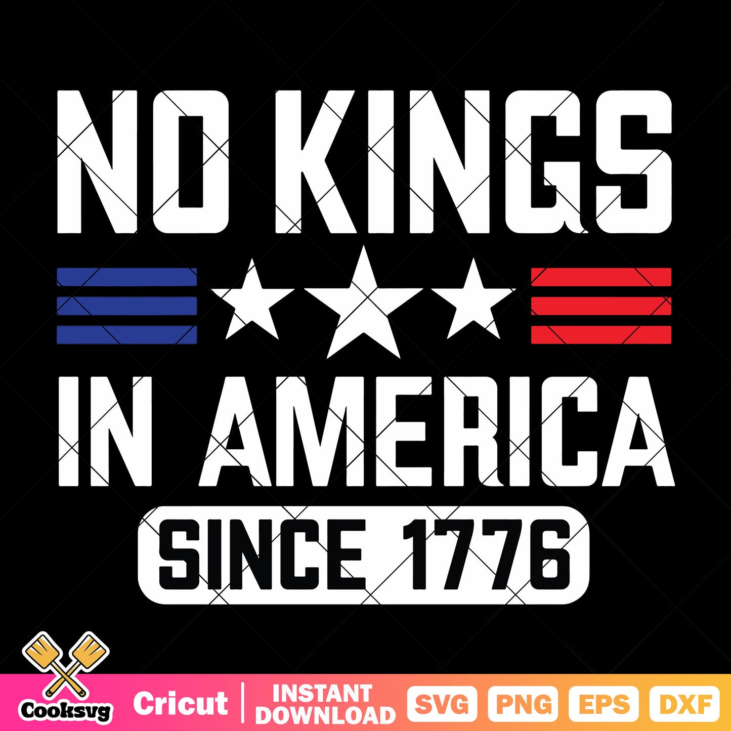 No king america since 1776 svg, no kings svg, america no king svg
