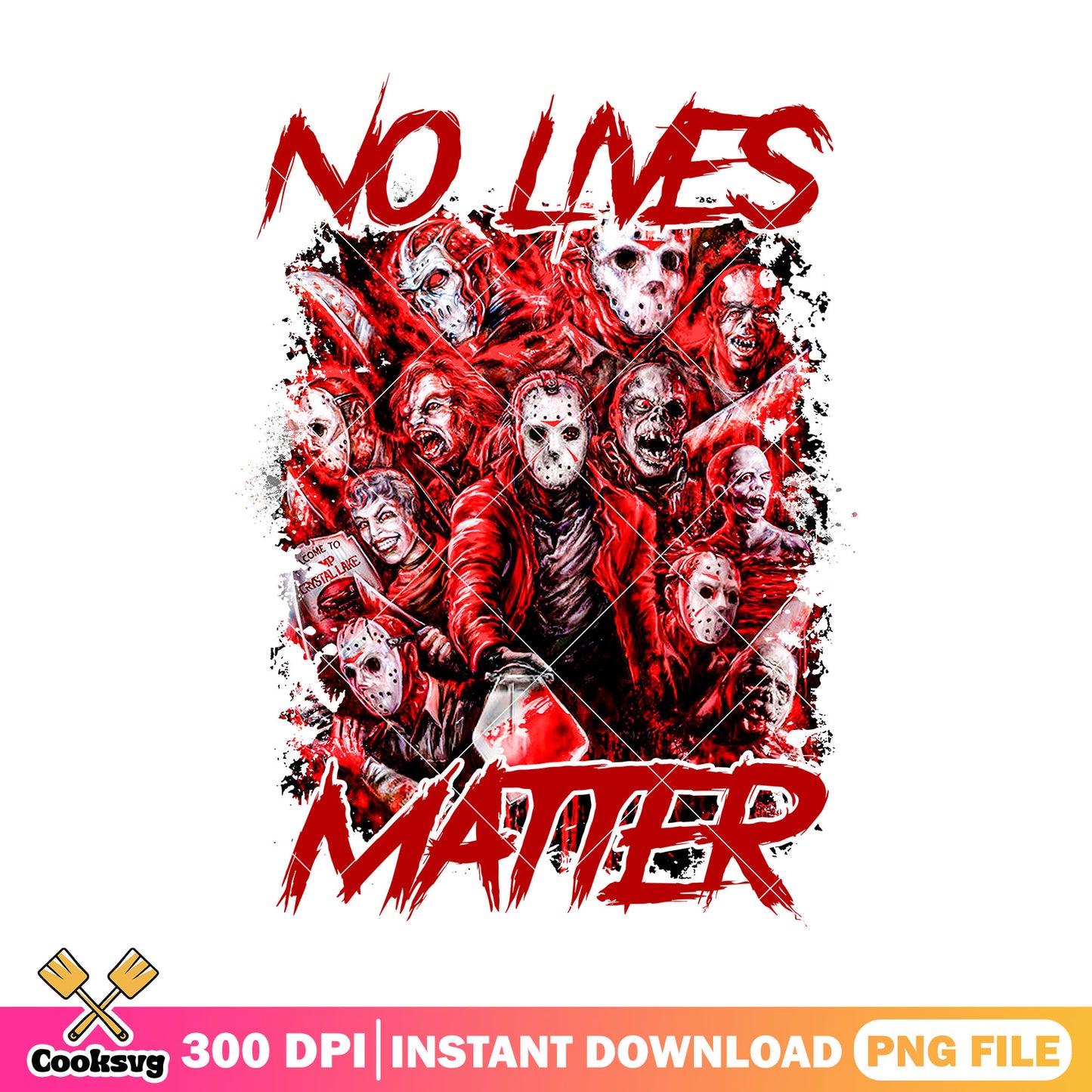 No lives matter horror poster design png, halloween der film png