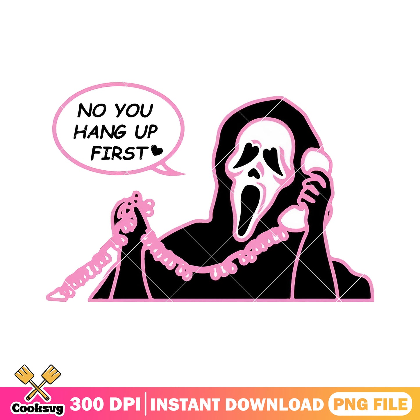 No you hang up first png, ghost face costume png, halloween png