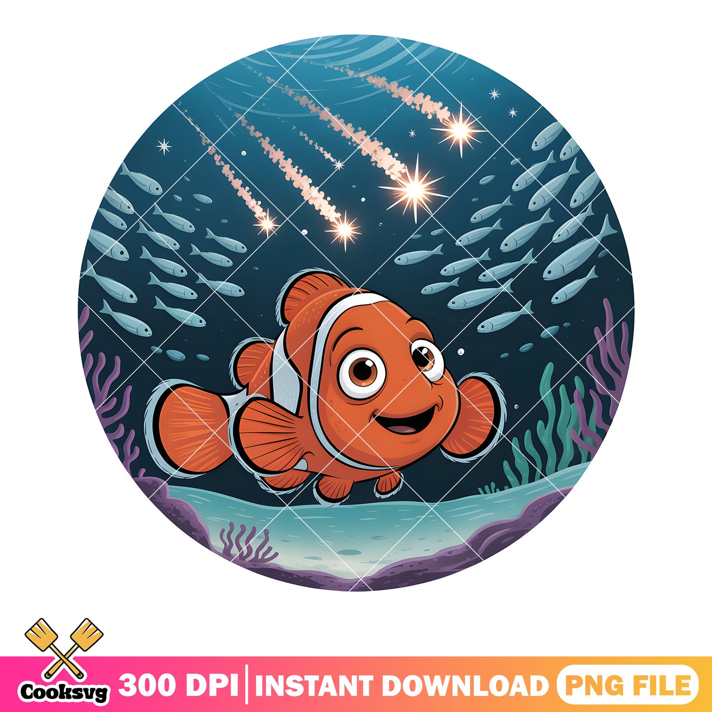 Ocean meteor shower fish png, clownfish nemo png, nemo fish png