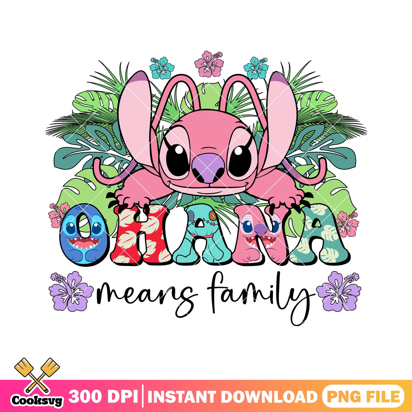 Ohana family and angel white png, ohana means family png, angel ohana png