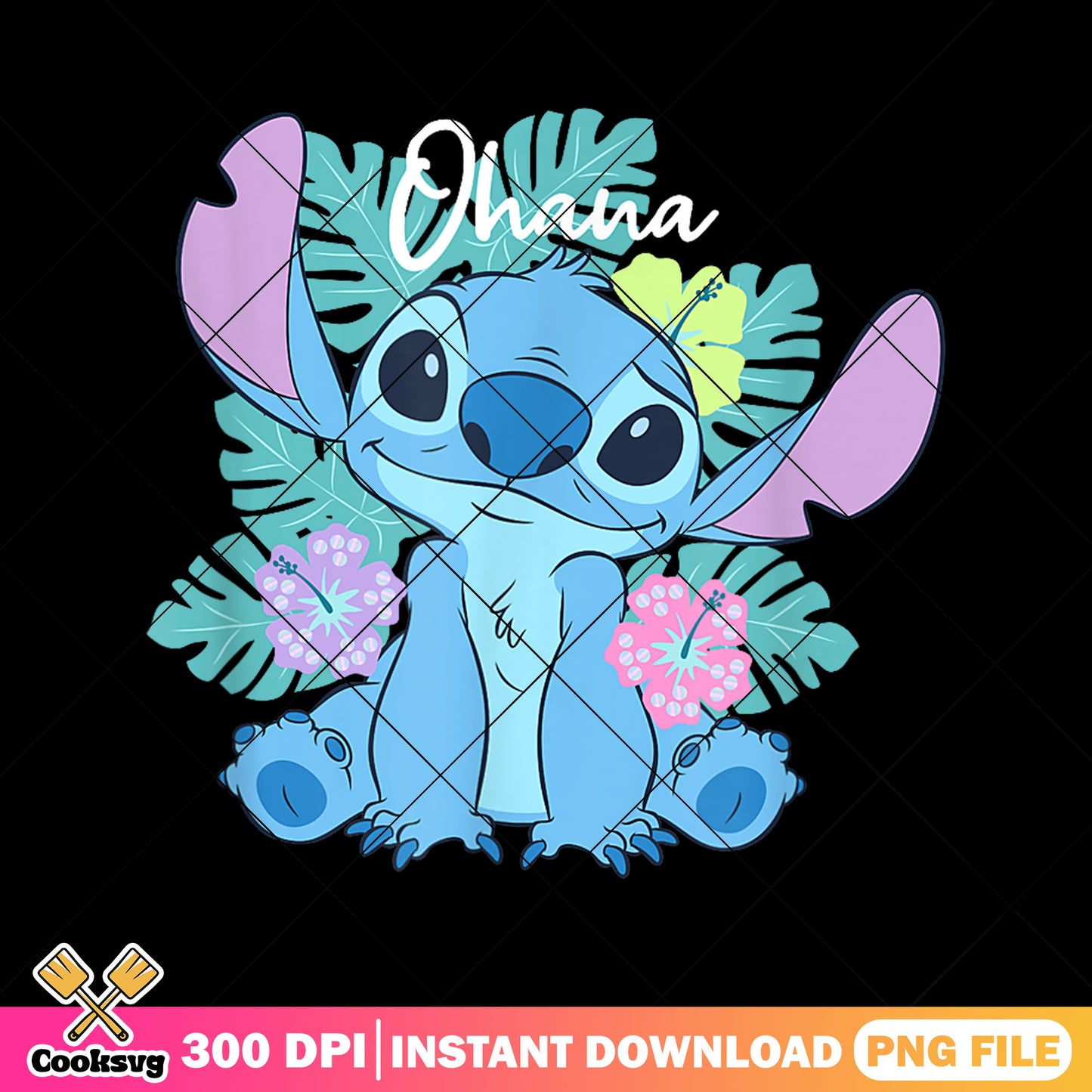 Ohana stitch vibes design png, ohana stitch png, cute stitch png