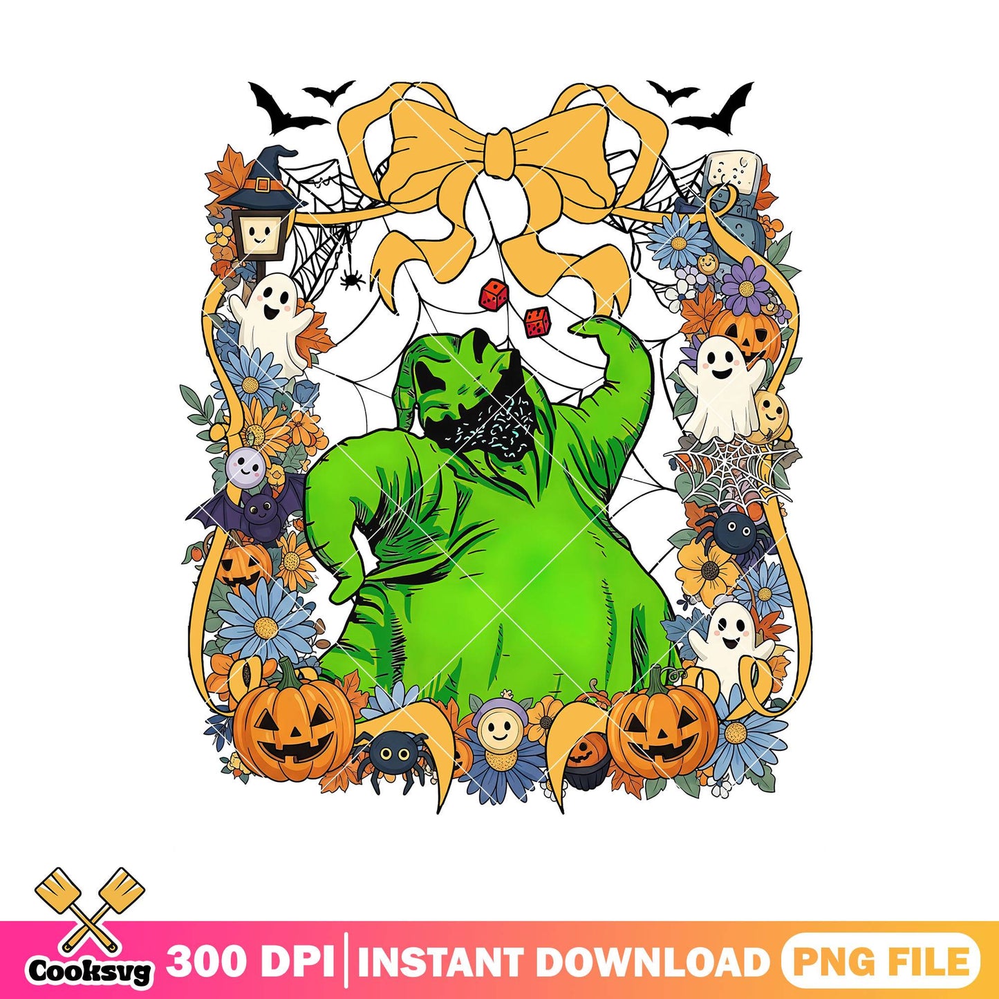 Oogie boogie halloween png, horror oogie boogie png, halloween art png