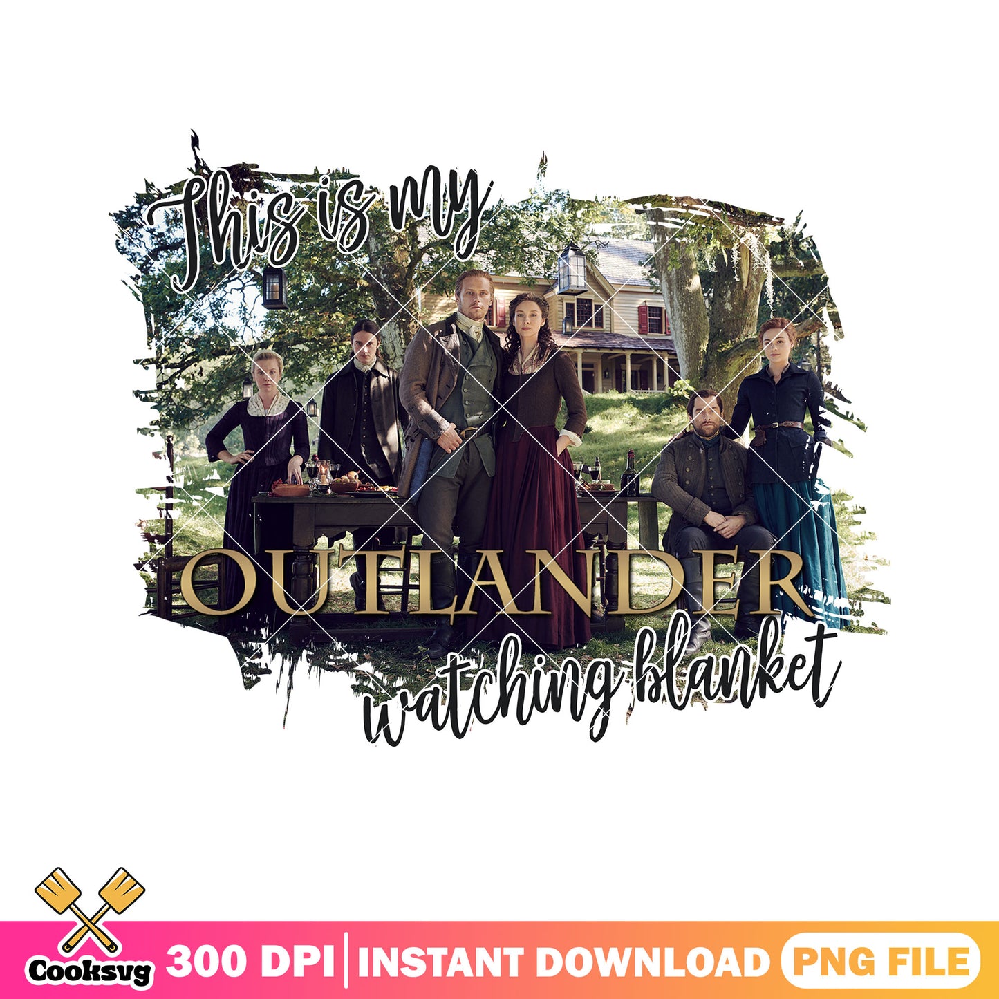 Outlander watching blanket png, outlander cast png, the outlander png