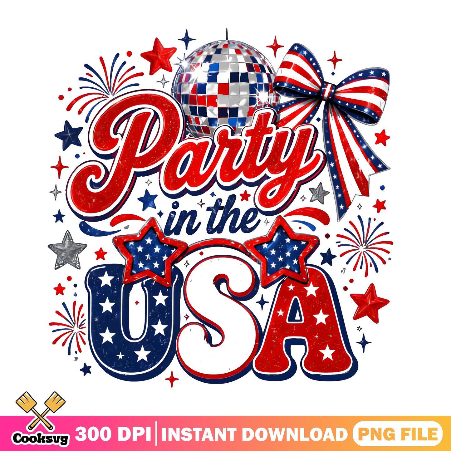 Party In The USA PNG, 4th Of July PNG, Patriotic America PNG