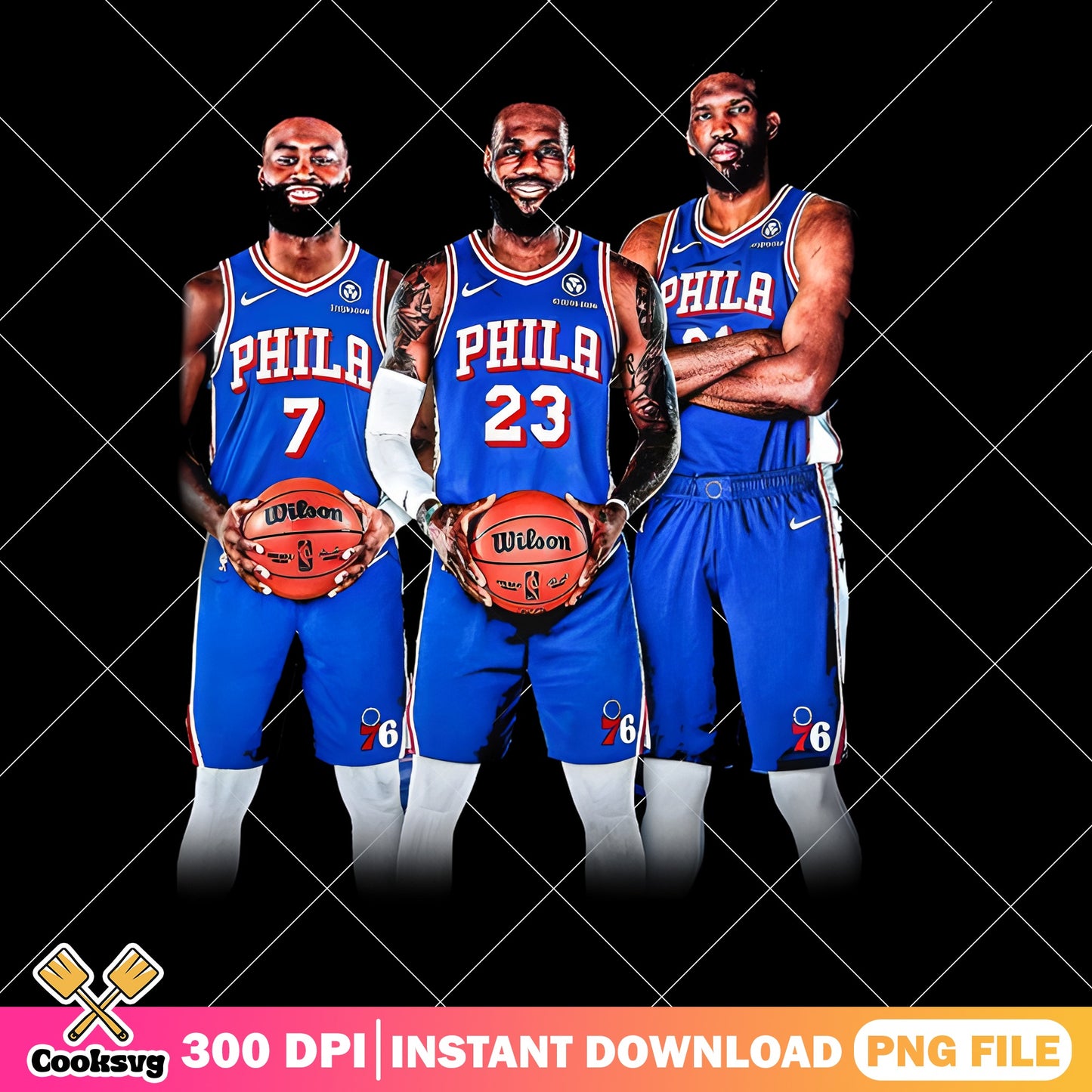 Philadelphia 76ers Basketball Team PNG, NBA Players PNG, Sixers PNG