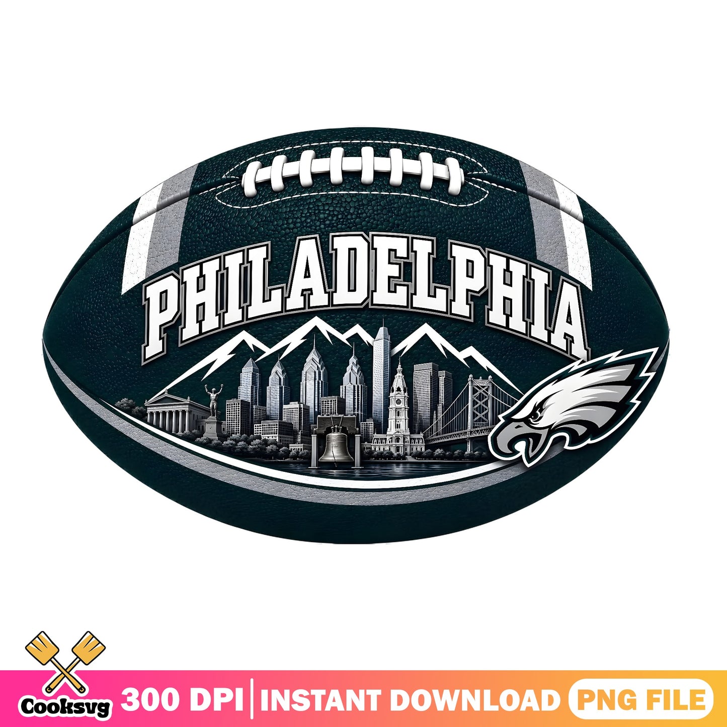 Philadelphia Eagles Football PNG, Eagles Skyline PNG, NFL PNG