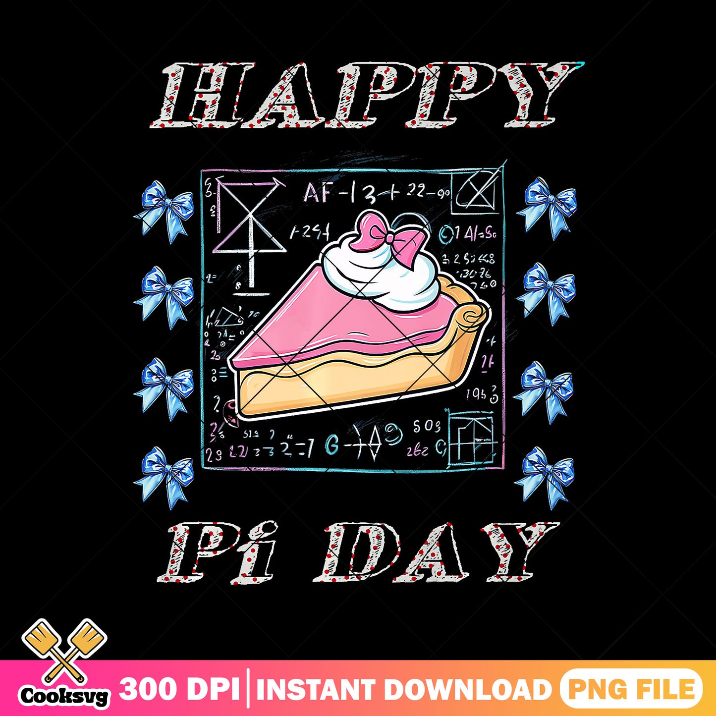 Pi day happy design png, back to school decor png, pi cake png