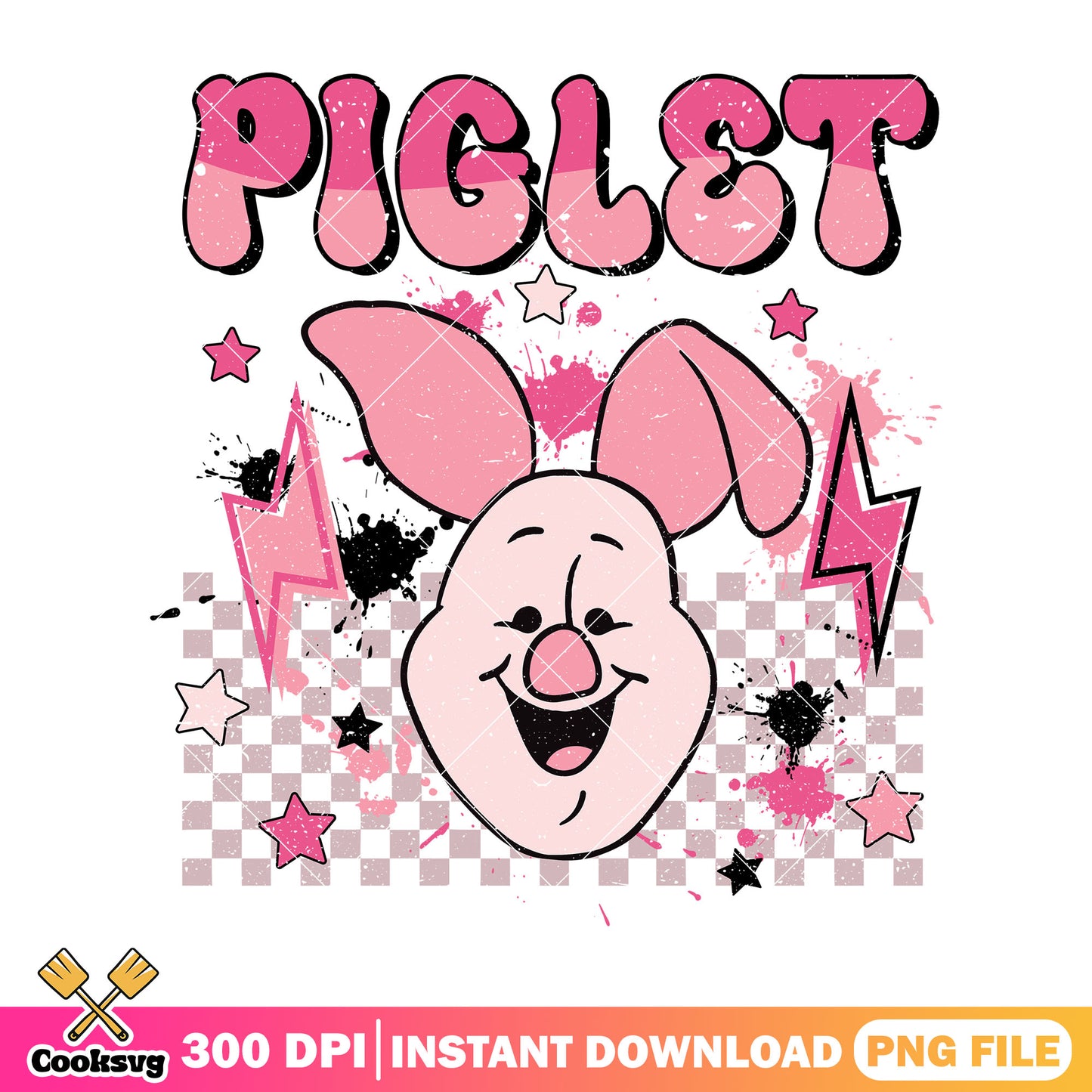 Piglet head vibes png, winnie the pooh png, disney head png