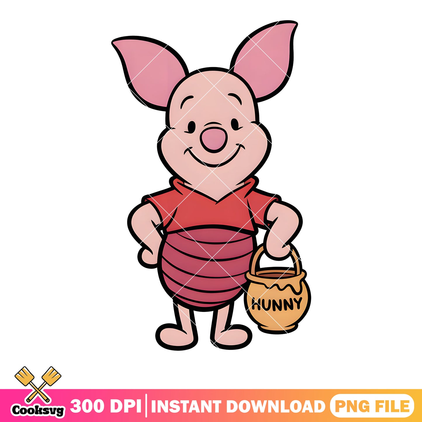 Piglet hunny pot png, winnie the pooh piglet png, disney piglet png