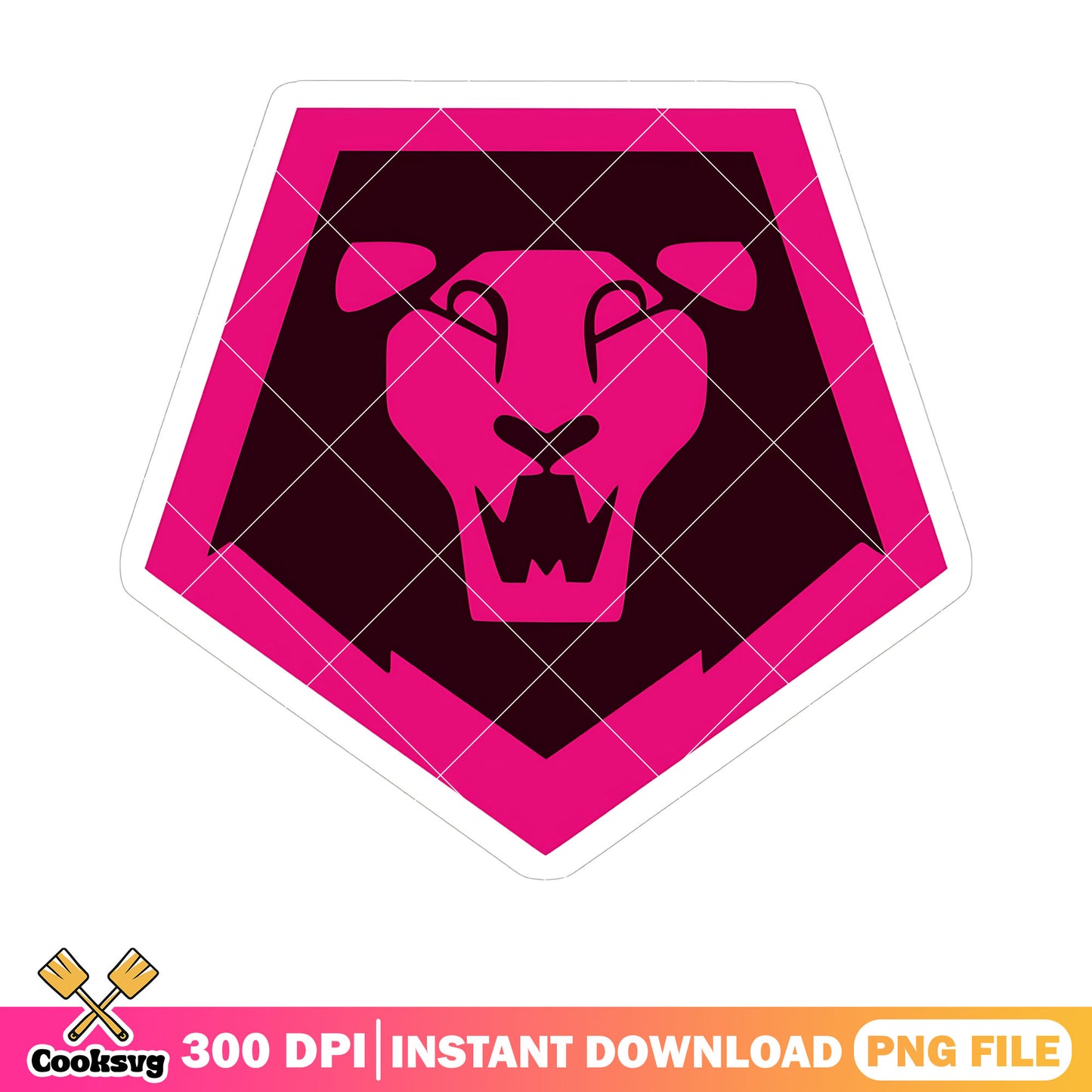 Pink lion saja logo png, saja boys band png, saja boys logo lion png