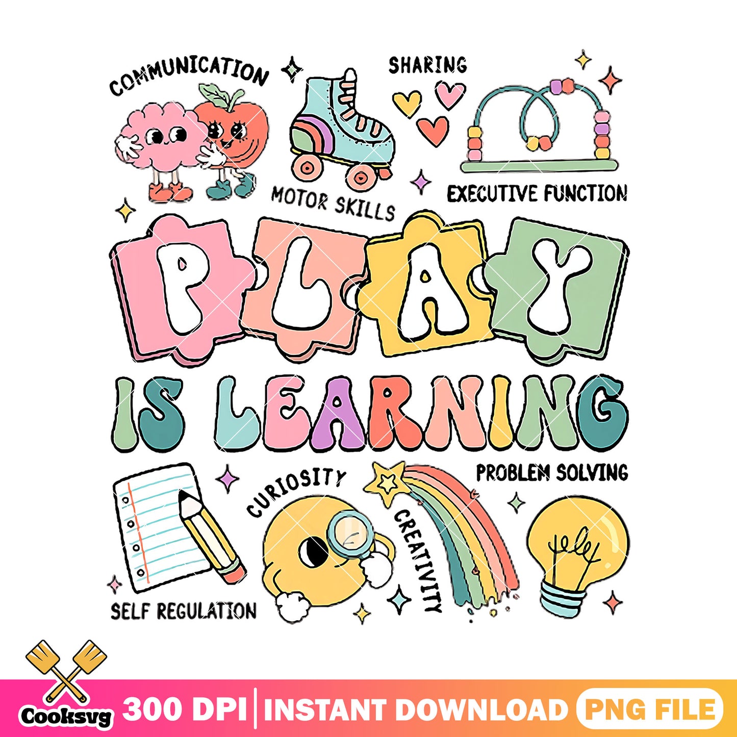 Play is learning png, school items png, happy back to school png