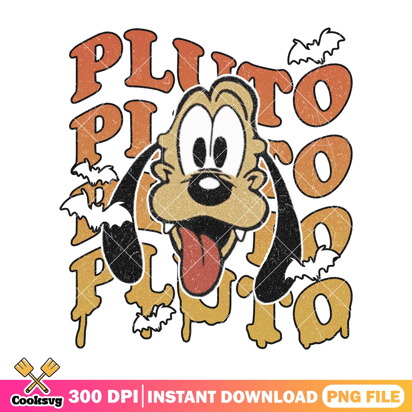 Pluto halloween head design png, pluto head png, mickey mouse png