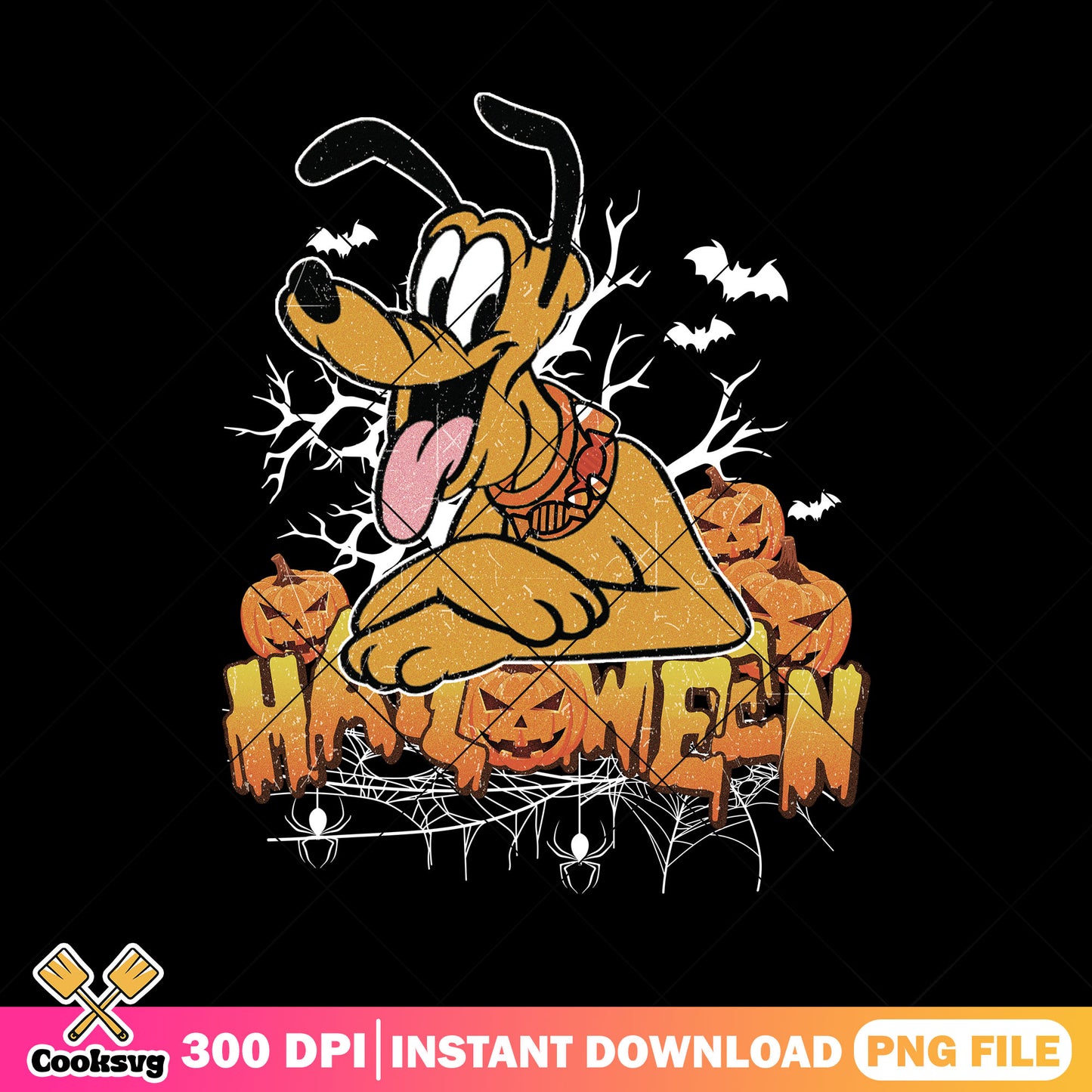 Pluto halloween party png, mickey head png, disney halloween png