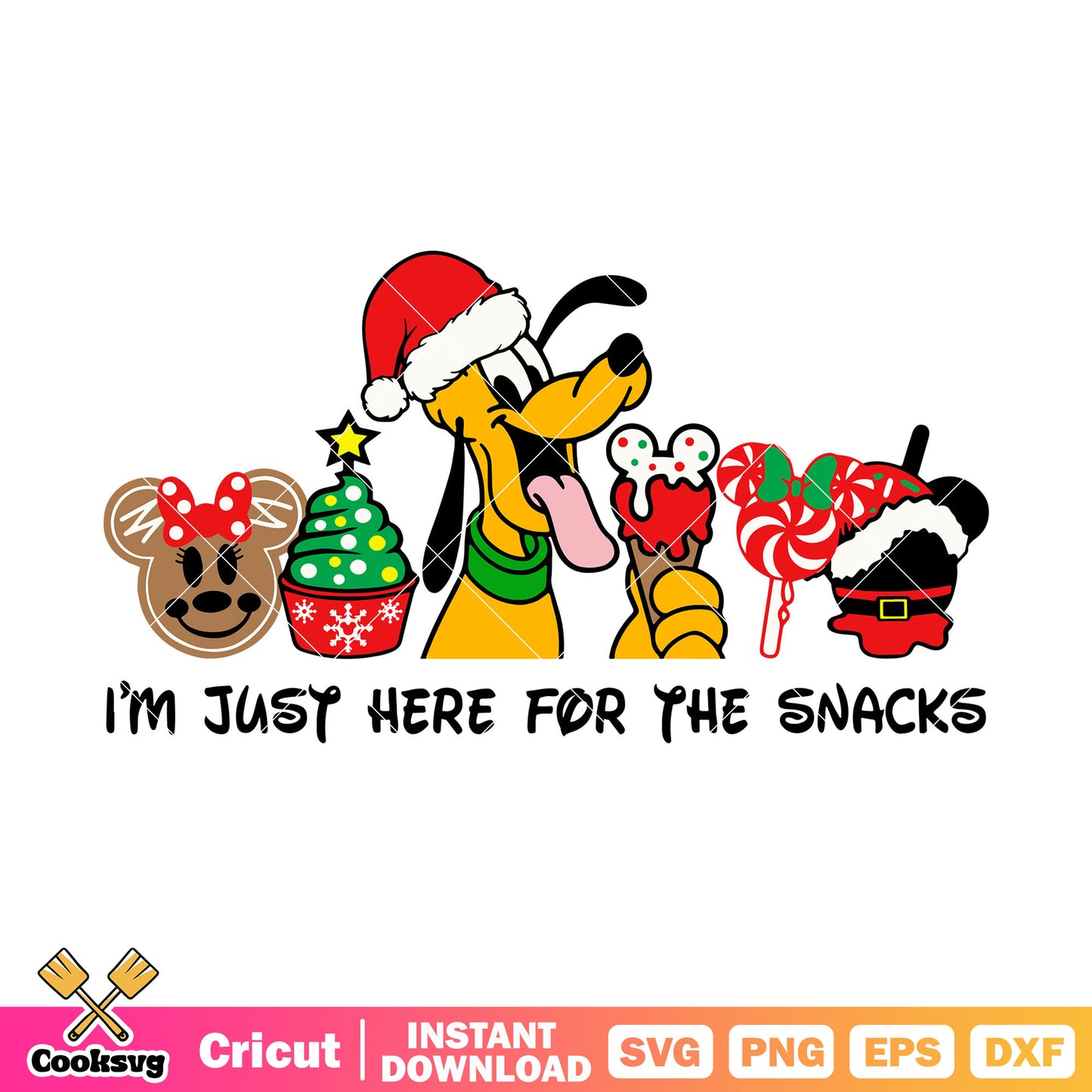 Pluto just here for the snacks svg