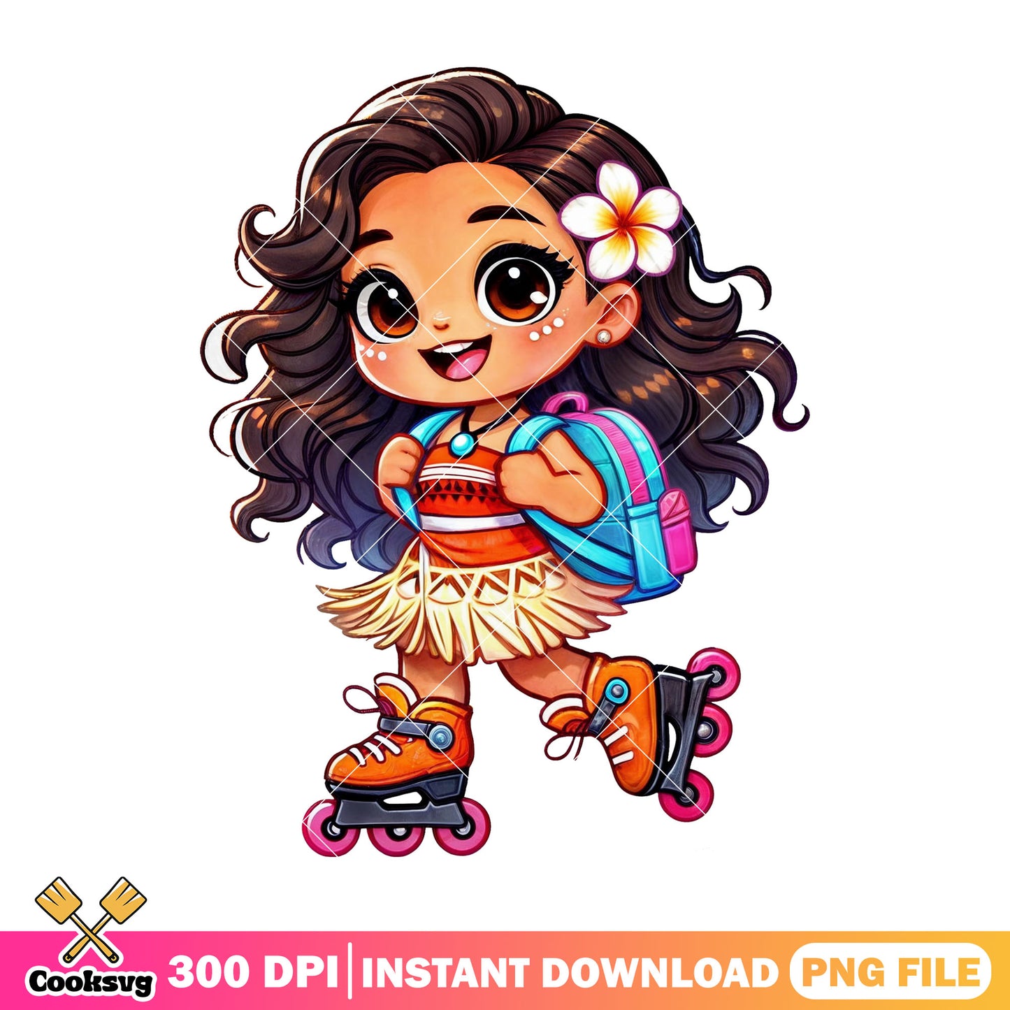 Pocahontas cute design png, welcome back to school png, disney art png