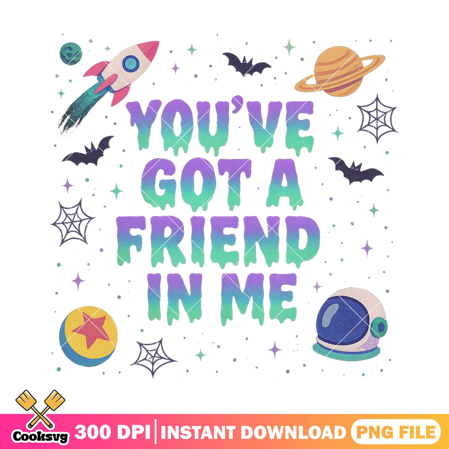 Poster universe friend png, cute poster png, halloween ideas png