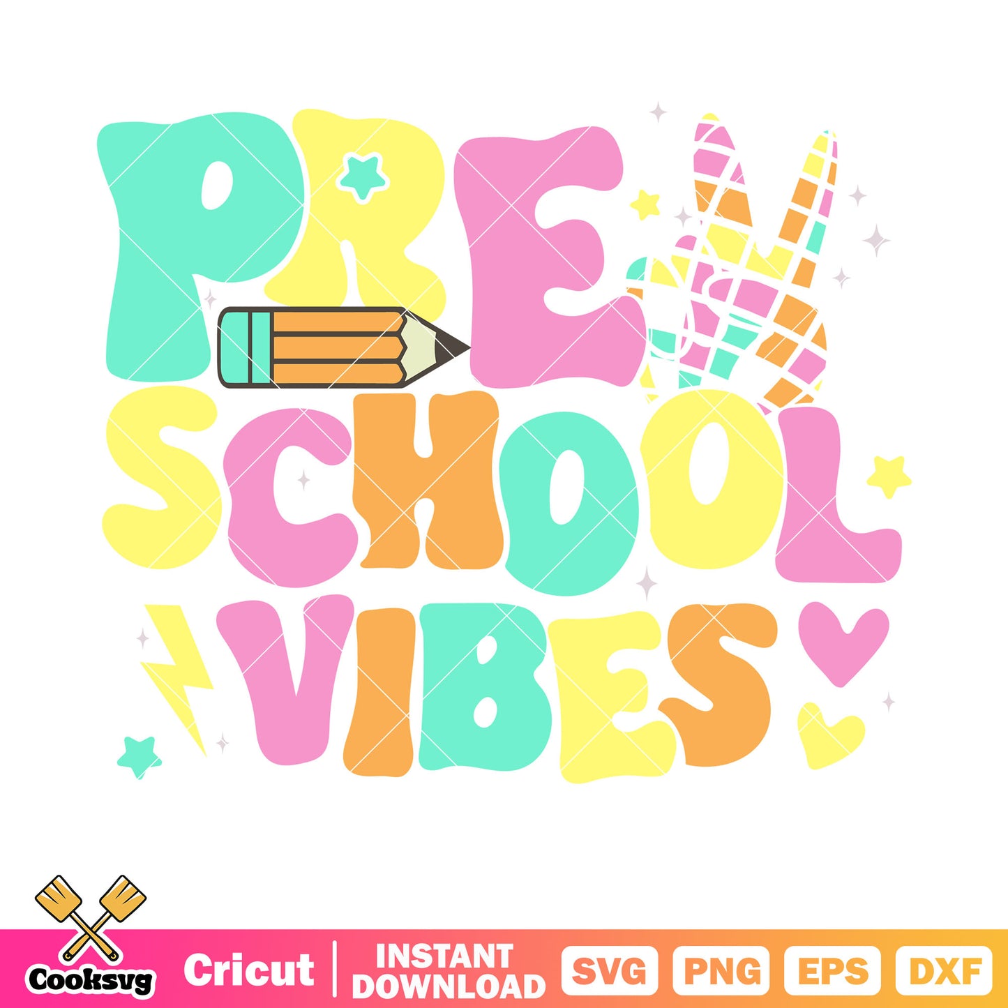Preschool vibes svg design, back to school svg, preschools svg