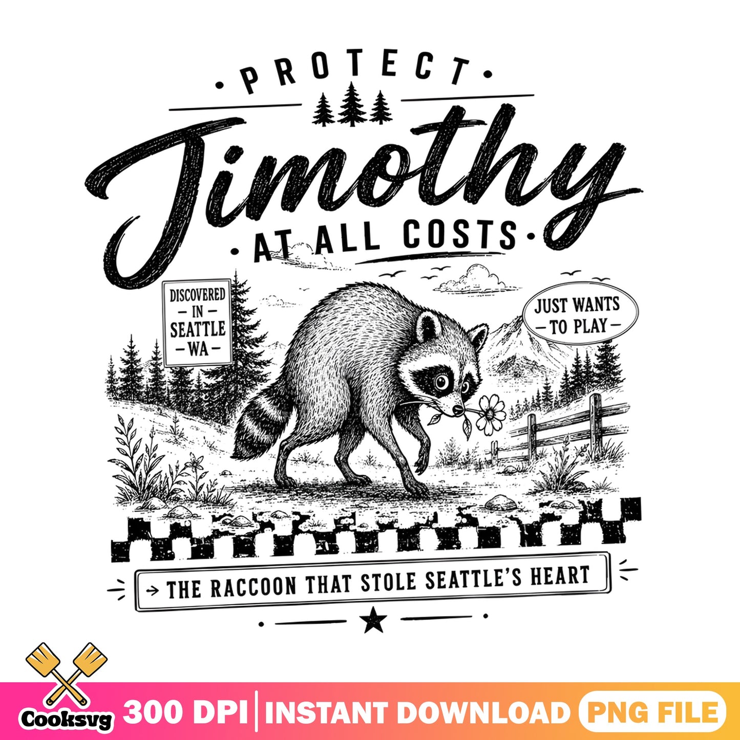 Protect Timothy The Raccoon PNG, Seattle Raccoon PNG, Funny Raccoon PNG