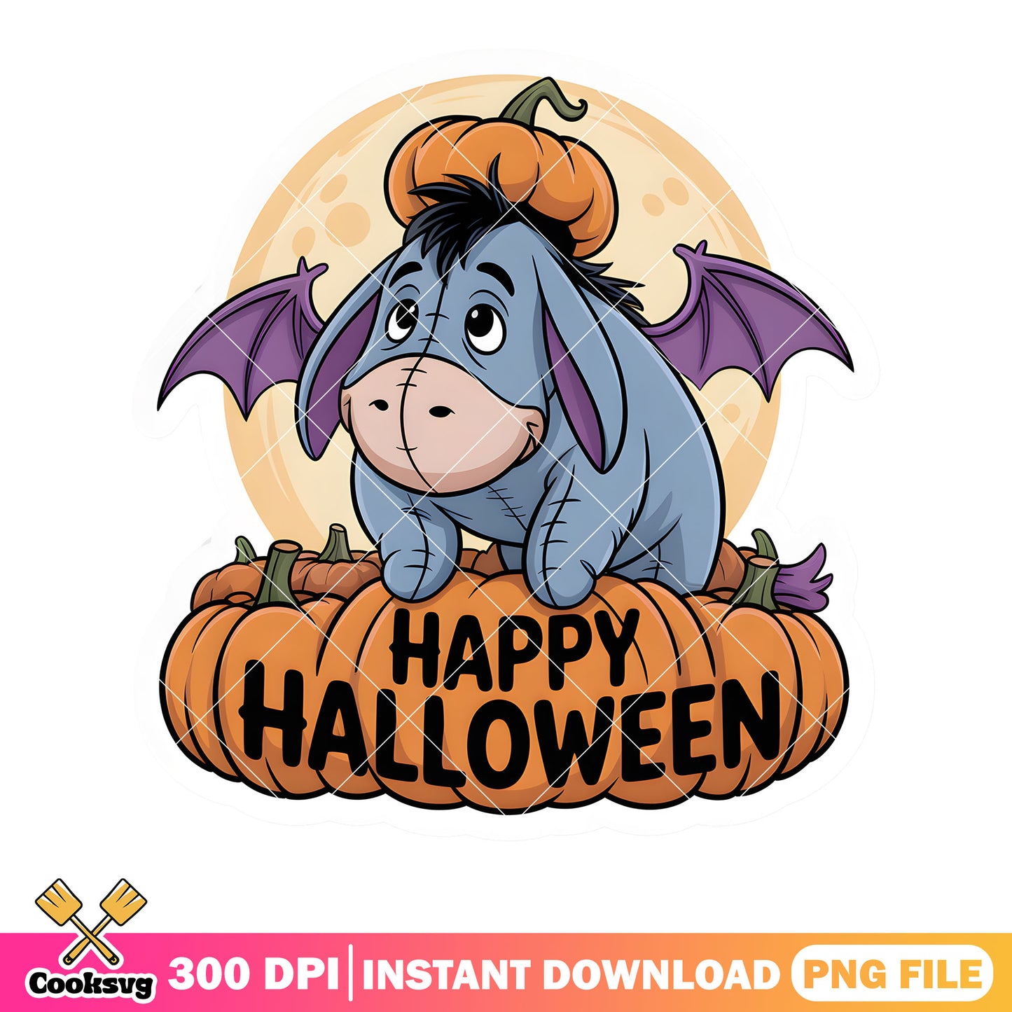 Pumpkin eeyore halloween png, atumn days png, pooh friends png