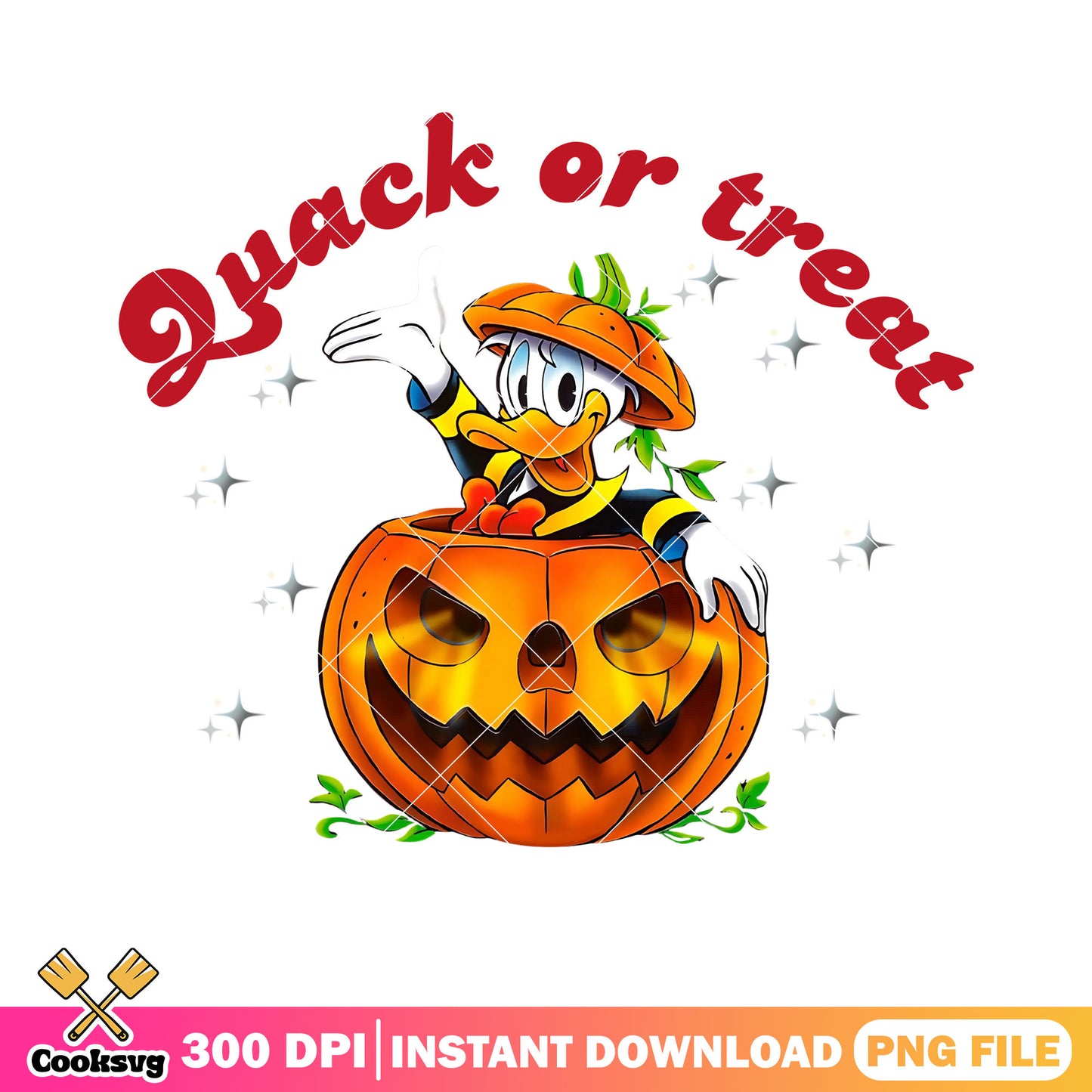 Quack or treat png, wicker pumpkin png, pumpkin hat png