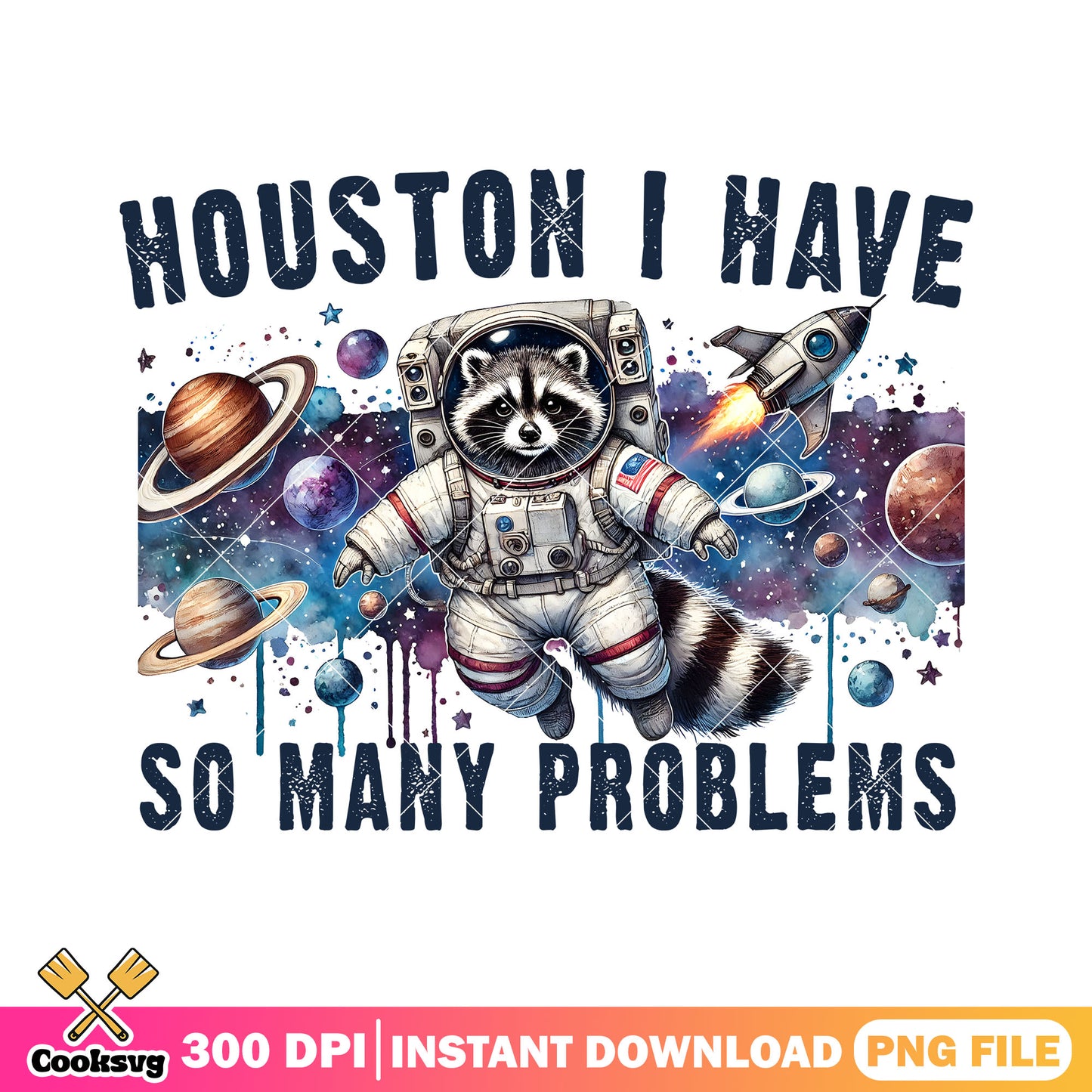 Raccoon moon space design png, halloween custome png, halloween png (2)