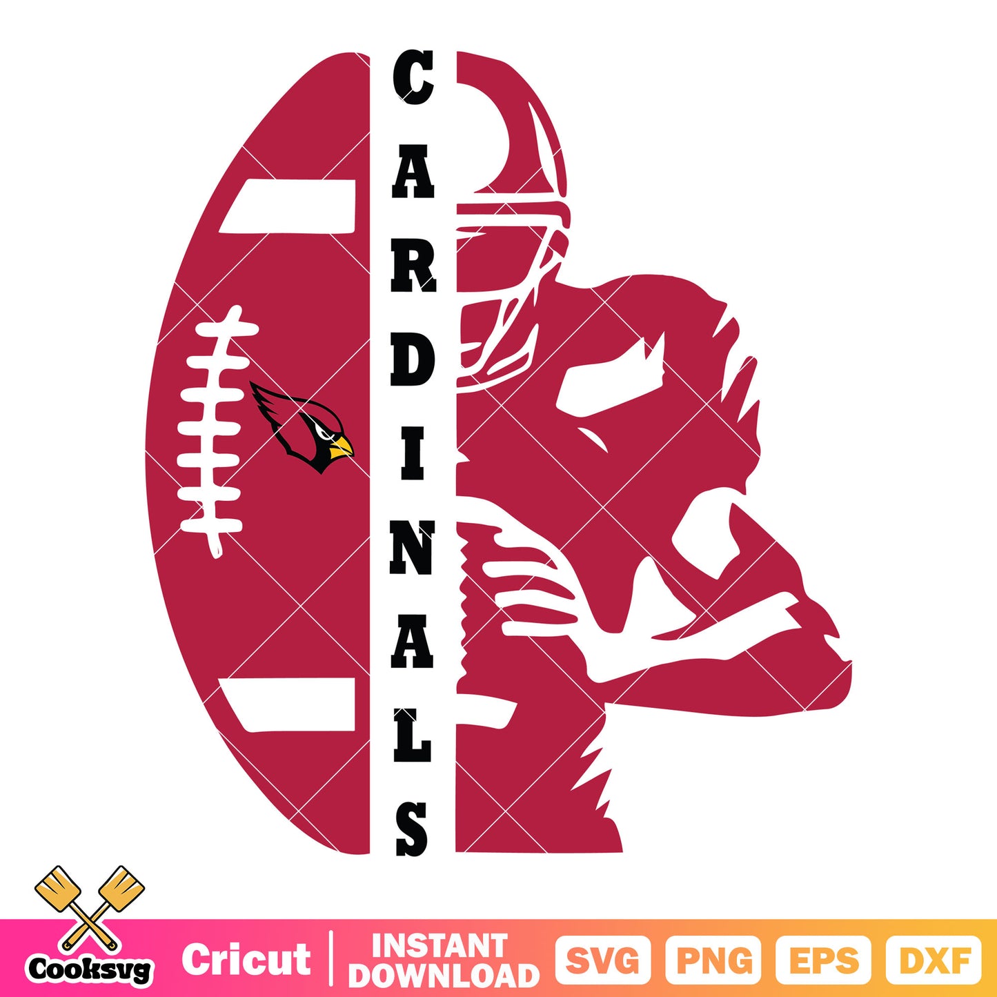 Red arizona player svg, nfl football team svg, arizona cardinals svg