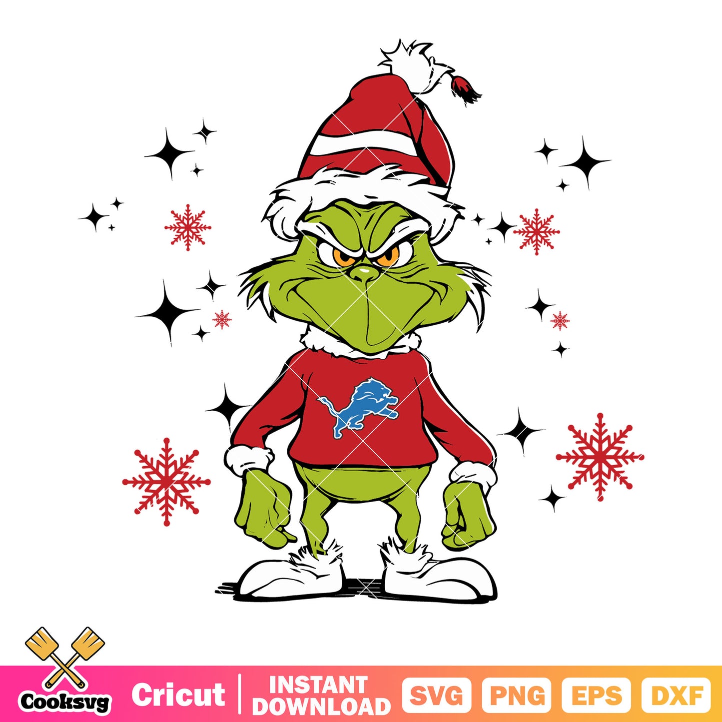 Red sweater blue lion svg, santa claus costume svg, starry night svg