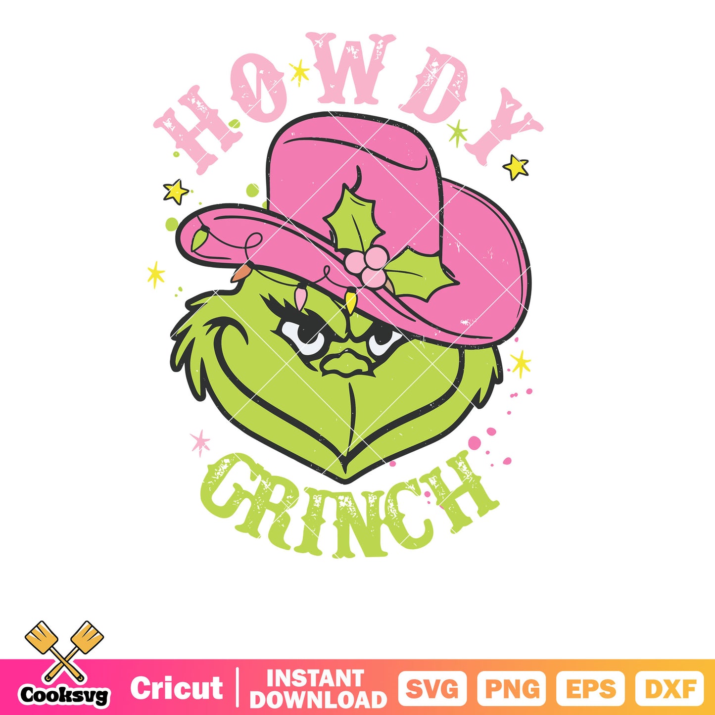 Retro Vintage Howdy Grinch Western Cowboy Christmas svg, howdy christmas svg, vintage grinch svg