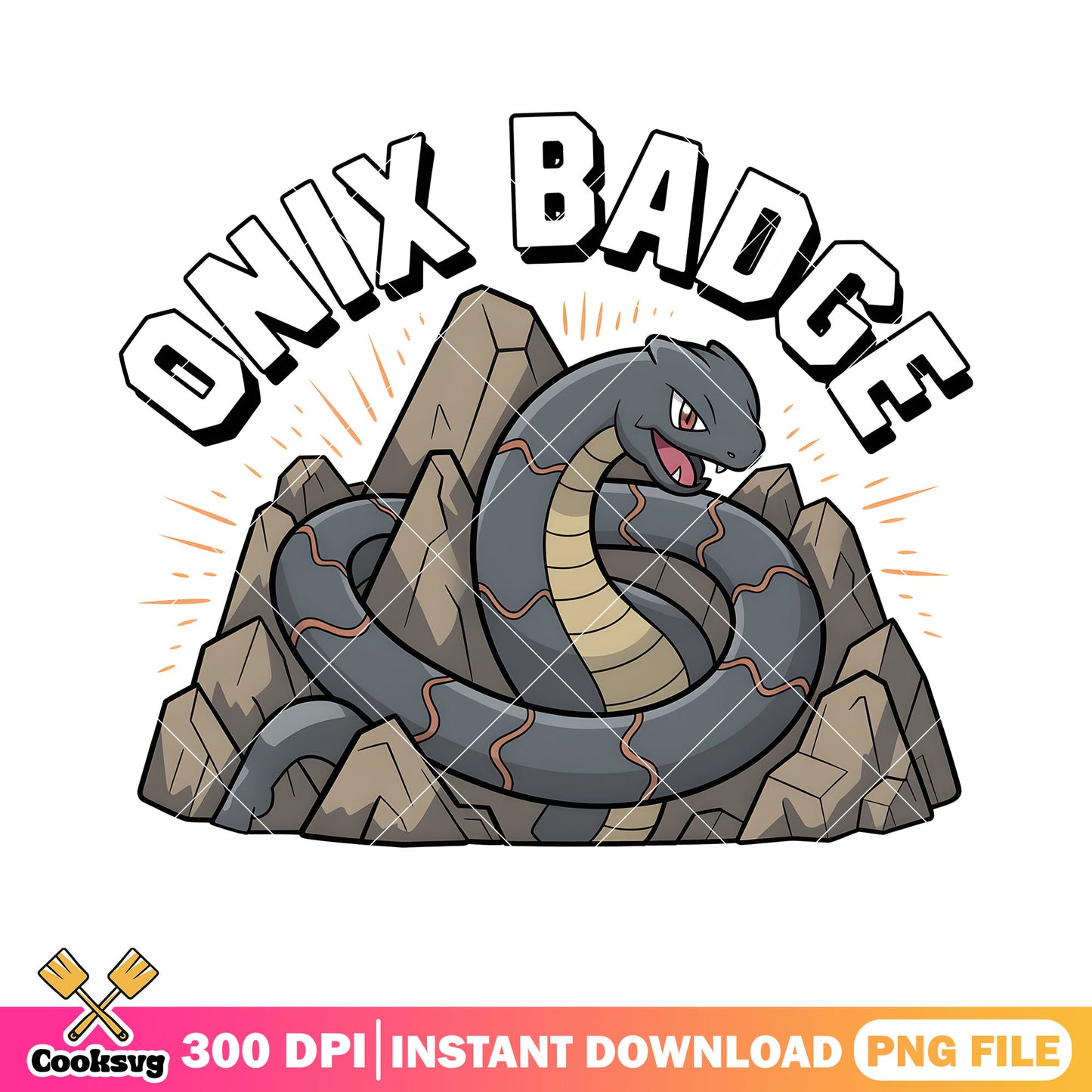 Rock snake onix bagde png, pokemon onix png, cute pokemon png