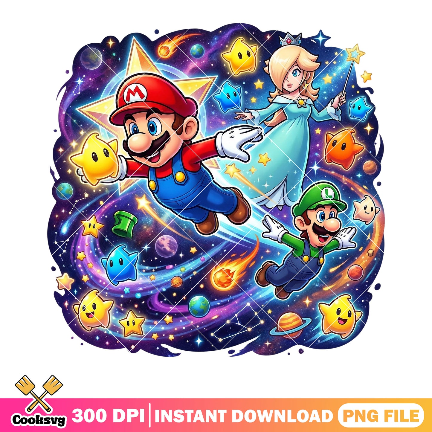 Rosa luigi mario png, mario luigi png, rosalina princess png