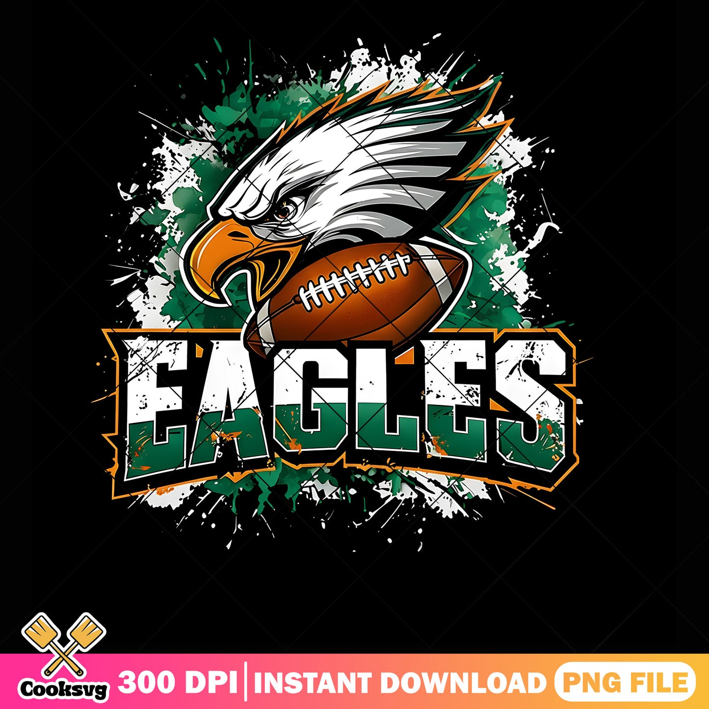 Rugby ball stole eagle png, Philadelphia Eagles png, nfl team png
