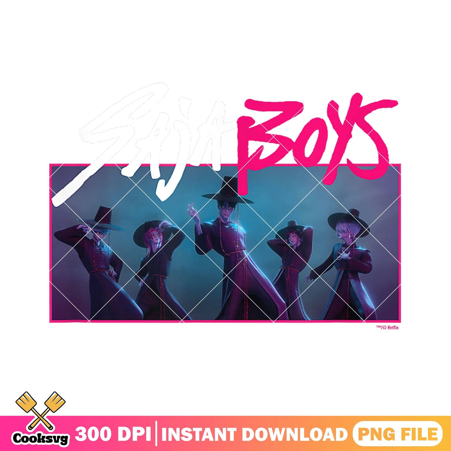 Saja boys demon mode png, saja boys band png, kpop saja png
