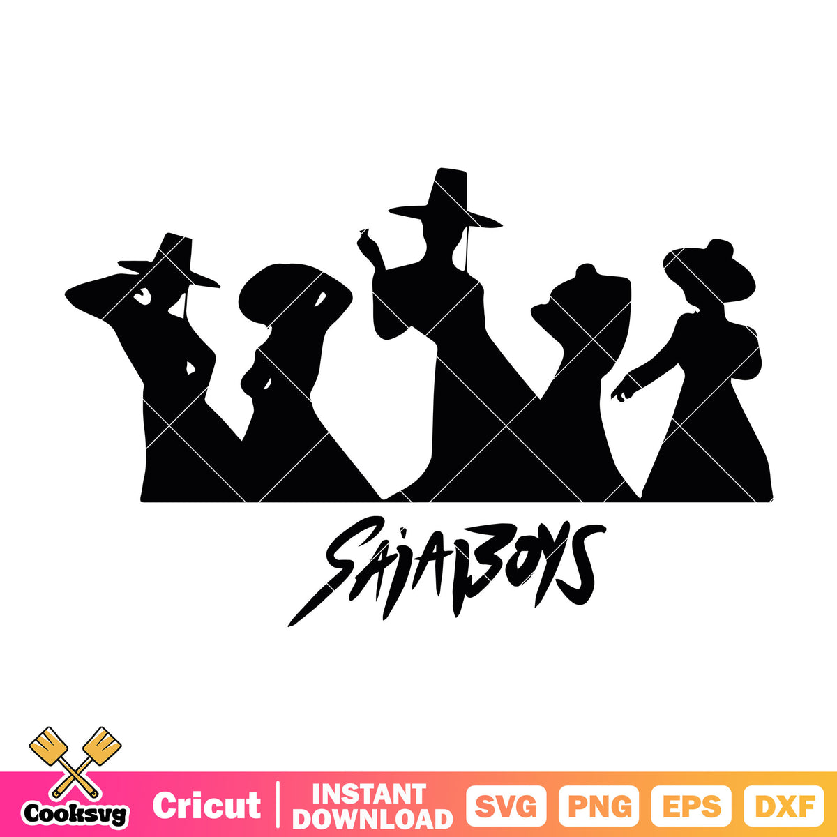Saja boys silhouette svg, saja boys svg, kpop saja boys svg