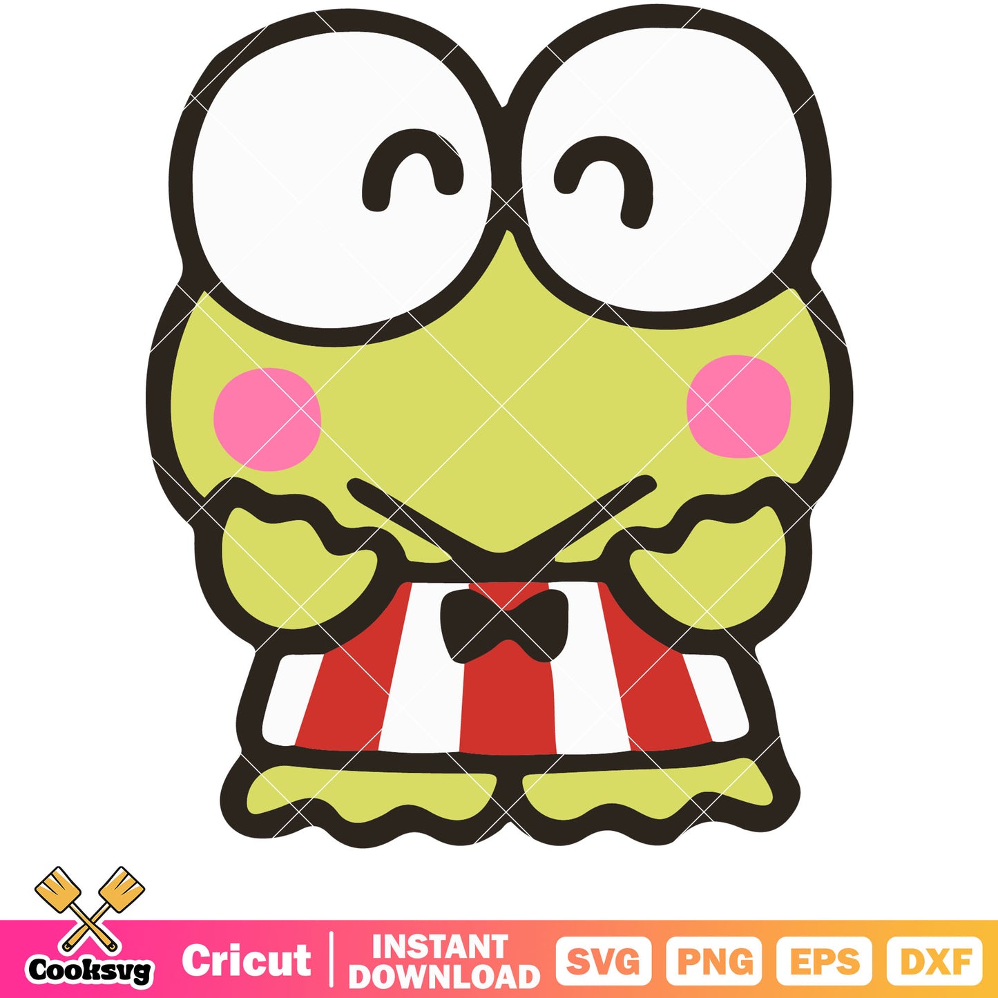 Sanrio Keroppi smile svg, sanrio cartoon svg, keroppi frog svg