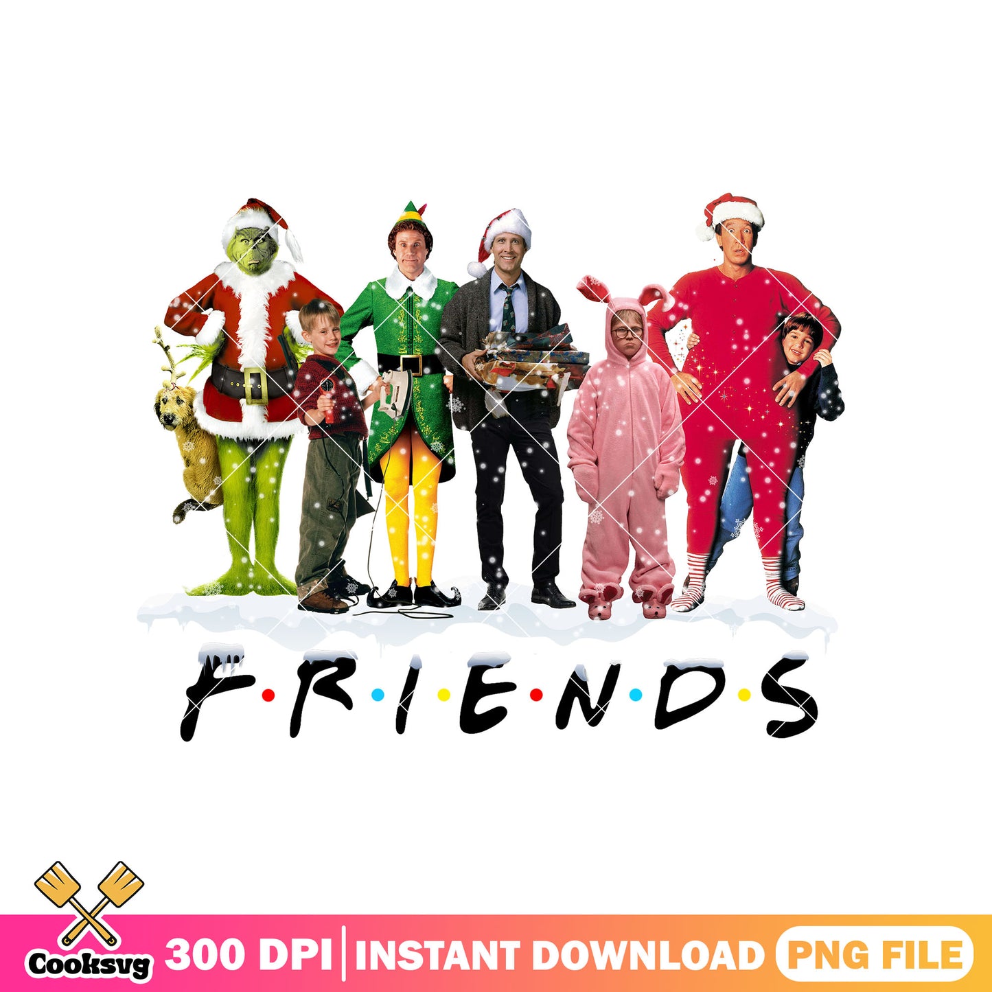 Santa hat for christmas png, snow inn christmas png, friends tv show png