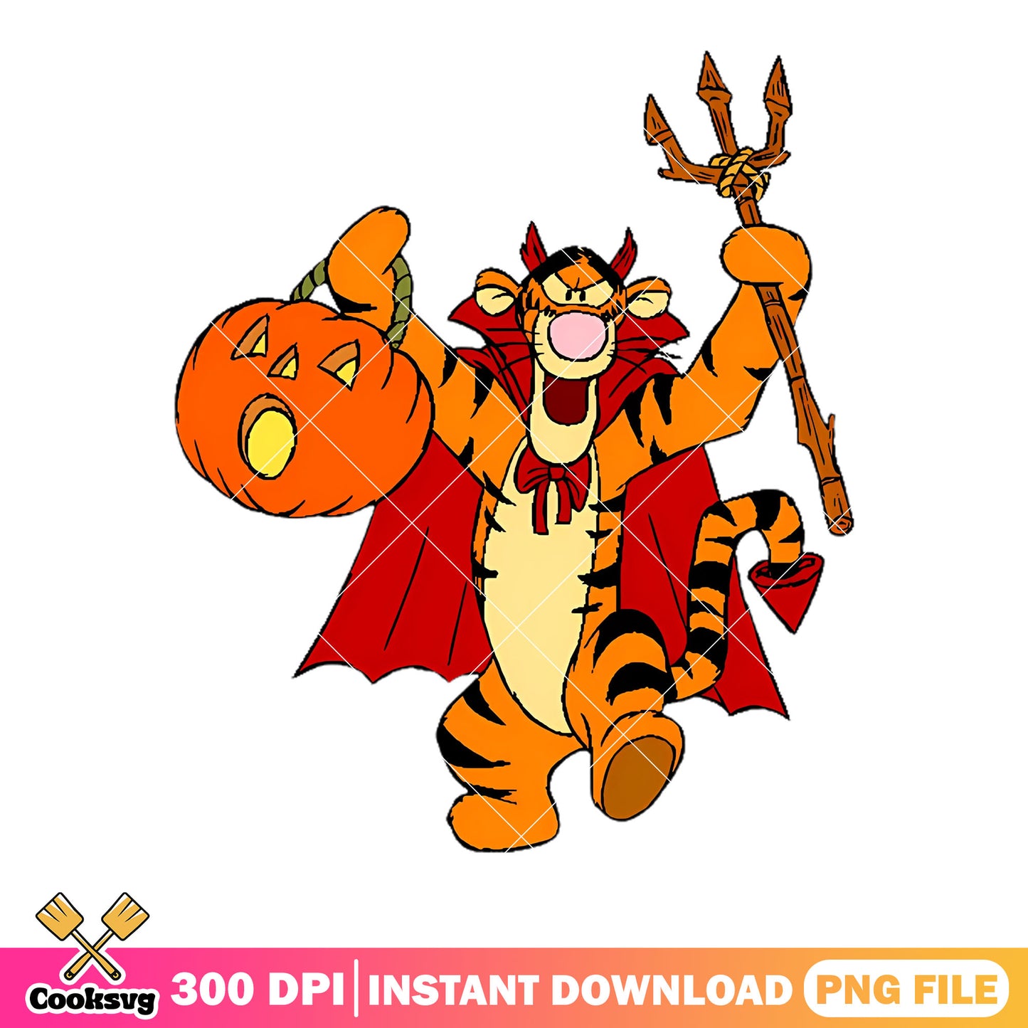 Satan costumes tiger png, winnie the pooh png, disney halloween png
