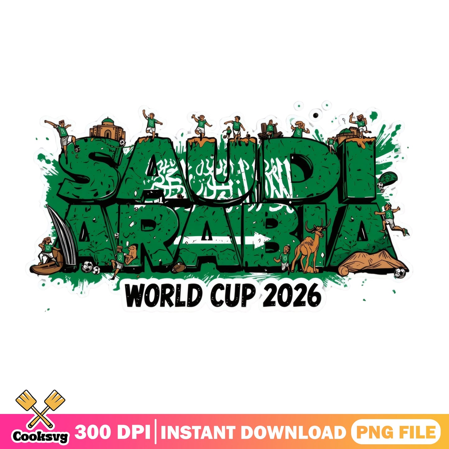 Saudi Arabia World Cup 2026 PNG, Soccer Football Fan PNG, FIFA PNG