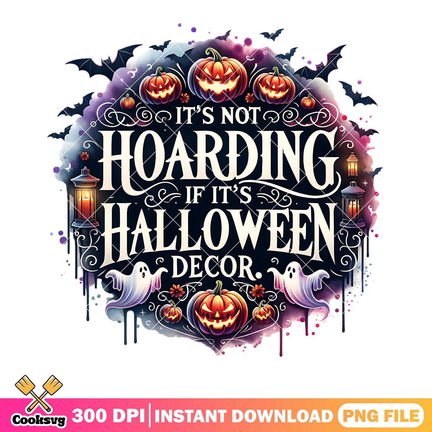 Scary banner white spirit png, jack o lantern png, halloween scary png