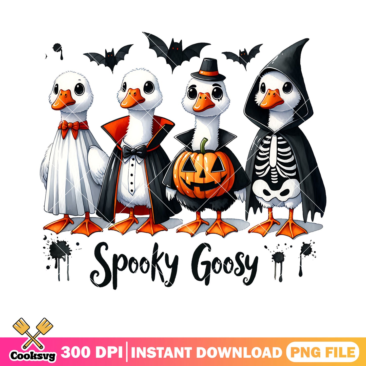 Scary bats costume goose png, ghost costume png, scary halloween png