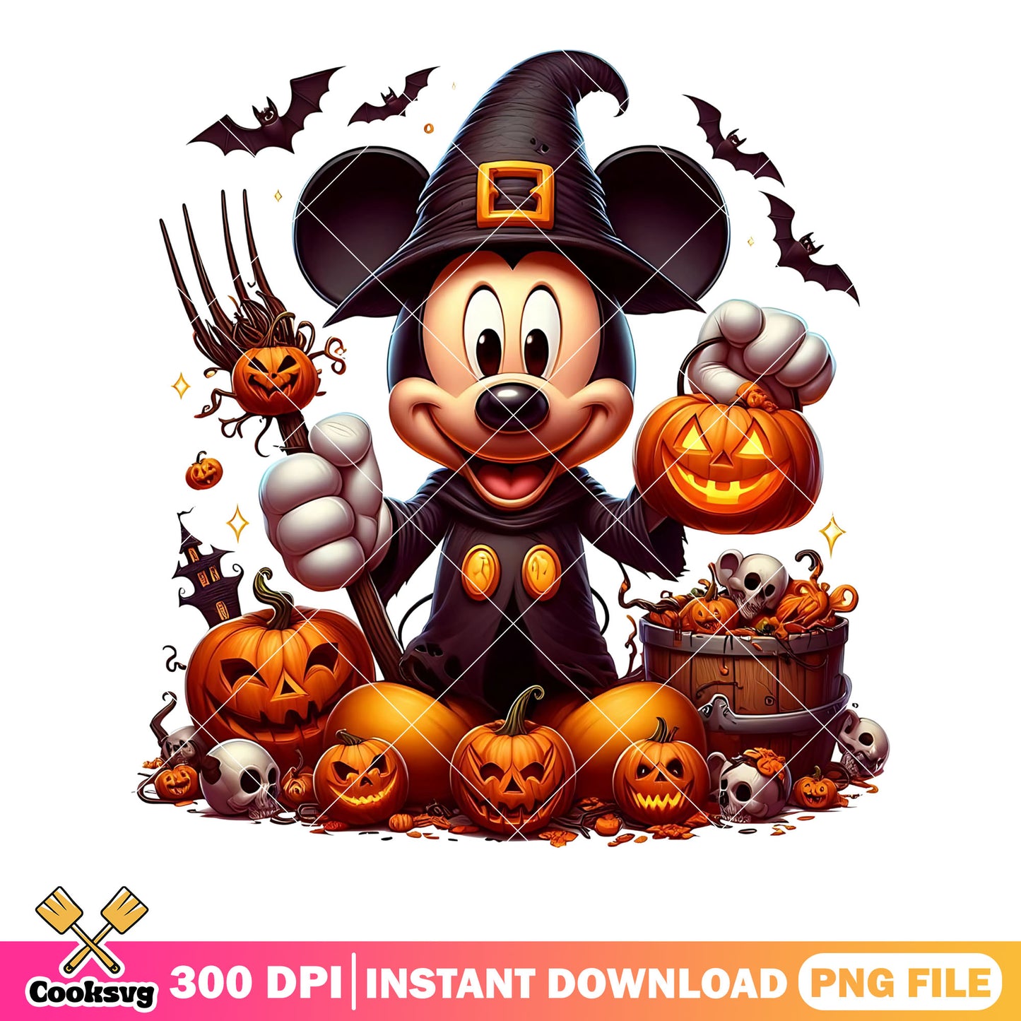 Scary witches png, wicker pumpkin png, spooky halloween png
