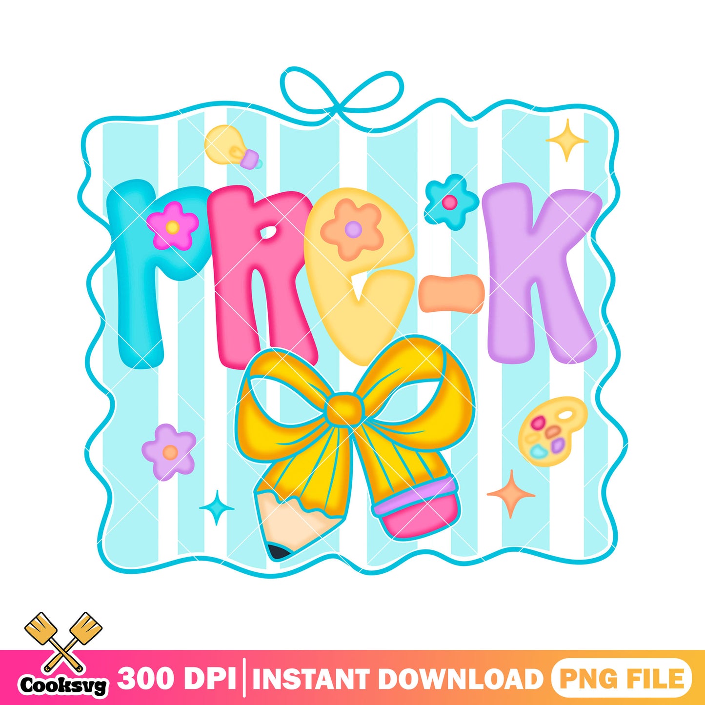 School pre-k illustration png, happy back to school png, font cute png