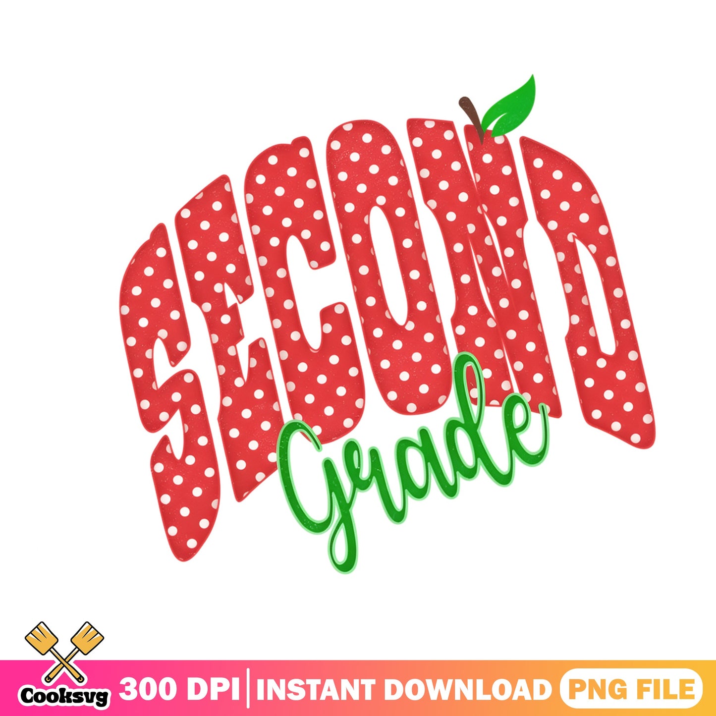 Second Grade Apple Teacher PNG, Back To School PNG, Teacher PNG