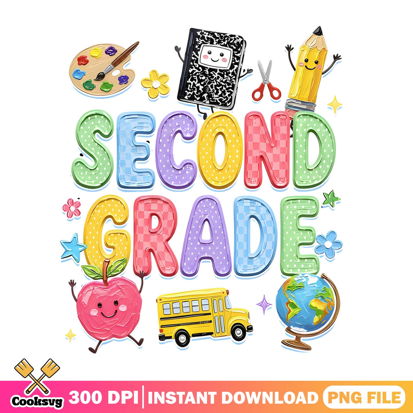 Second Grade PNG, Back To School PNG, Teacher Student PNG
