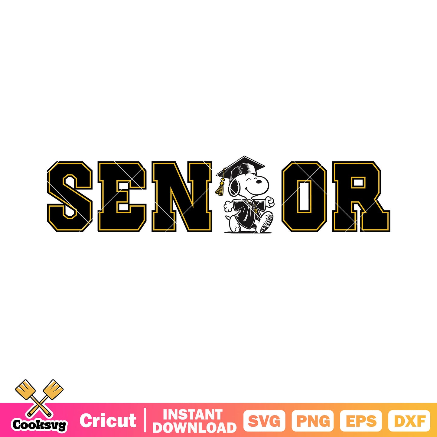 Senior snoopy svg, graduation costume svg, cartoon for kids svg