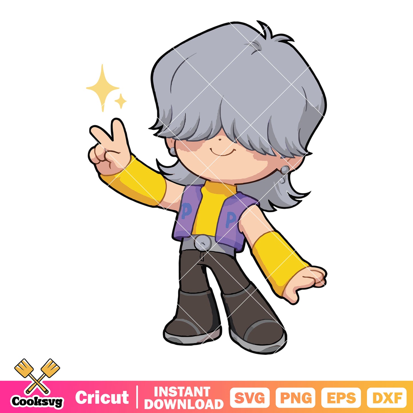 Shiny chibi mystery svg, mystery saja svg, saja boys band svg