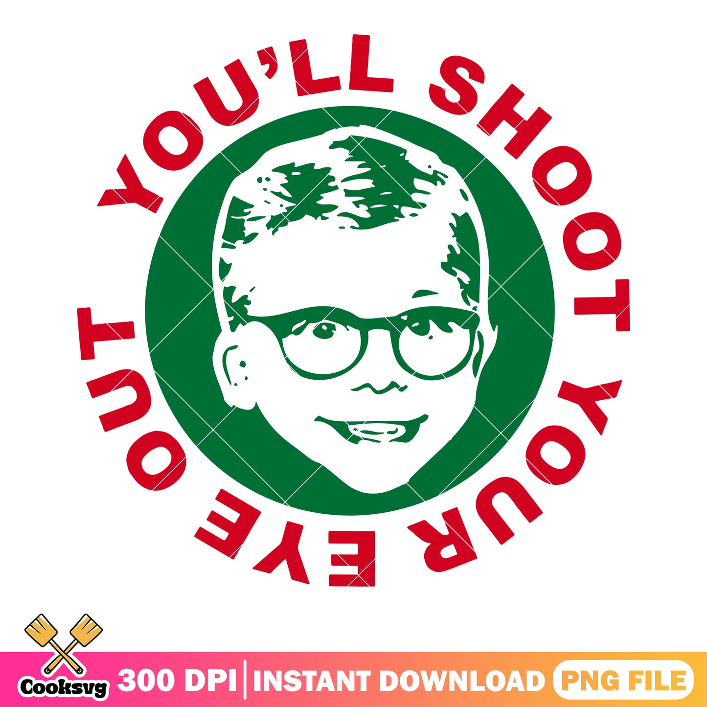 Shoot my eye parker png, merry christmas png, a christmas story png