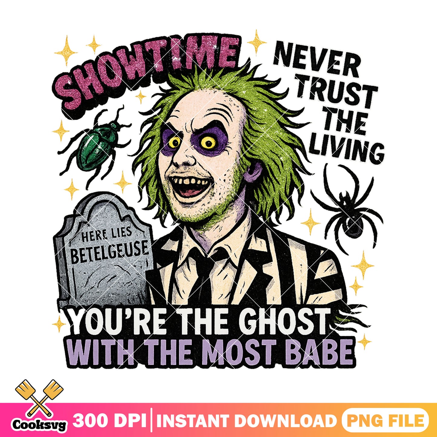 Showtime beetlejuice png, halloween spirit png, beetlejuice movie png