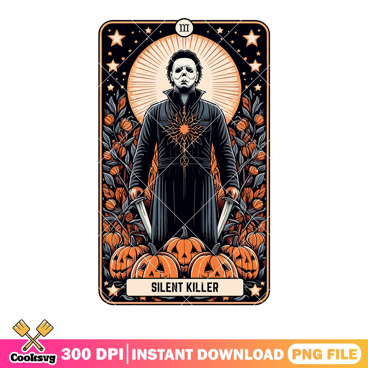 Silent killer Michael Myers png, jack o lantern png, halloween night png